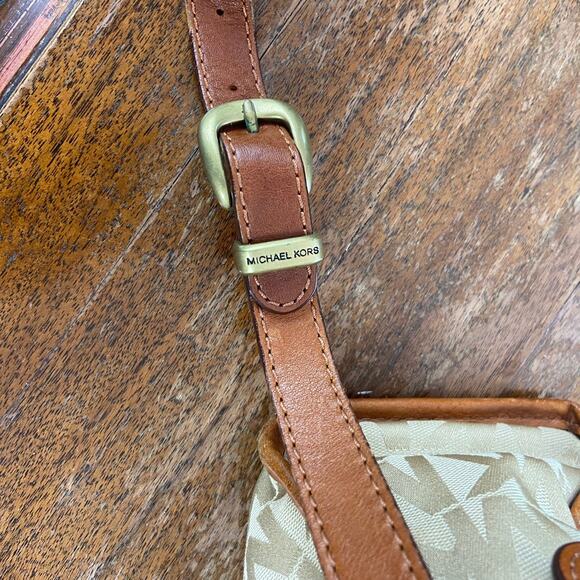 Vintage Y2K Michael Kors Signature Monogram Purse Bag Crossbody Top Handle - Picture 7 of 16